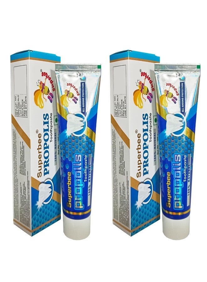 Superbee Propolis Toothpaste Combo Pack (2 x 100 gm) | Natural Herbal Toothpaste with Propolis & Honey - Image 1